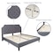 Flash Furniture King Size Lt Gray Fabric Platform Bed w/ Mattress SL-BM10-12-GG - alternate 10